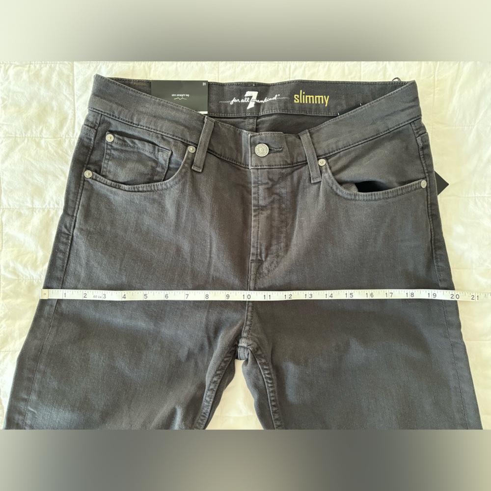 NWT 7 for all mankind, Men’s Slimmy jean, charcoal, 31 waist - Picture 10 of 12